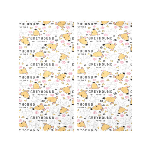 Greyhound Pattern Print Design 03 Gauze Curtain
