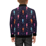 Watercolor colorful seahorse pattern Kids' Boys' Girls' Bomber Jacket