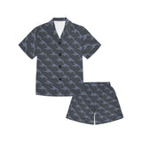 Swordfish Pattern Print Design 03 Kids' Boys' Girls' V-Neck Short Pajama Set