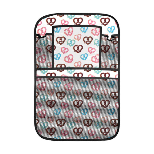 Pretzels Pattern Print Design 04 Car Seat Back Organizer