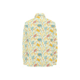 Hippopotamus Pattern Print Design 04 Women's Long Sleeve Polo Shirt