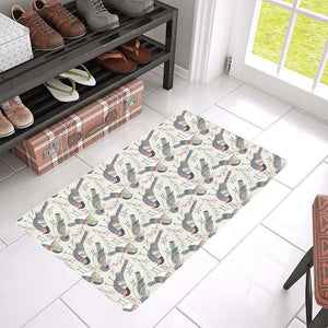 Pigeon Pattern Print Design 04 Doormat