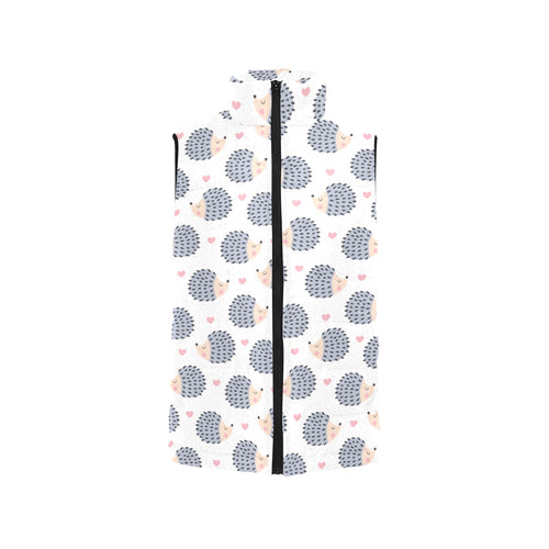 Hedgehog Pattern Print Design 04 Men's Padded Vest