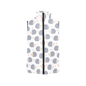 Hedgehog Pattern Print Design 04 Men's Padded Vest