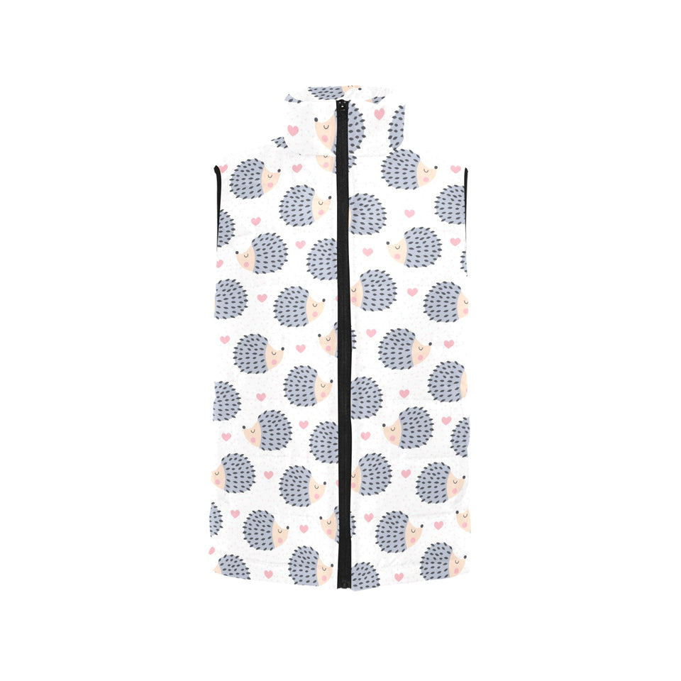 Hedgehog Pattern Print Design 04 Men's Padded Vest