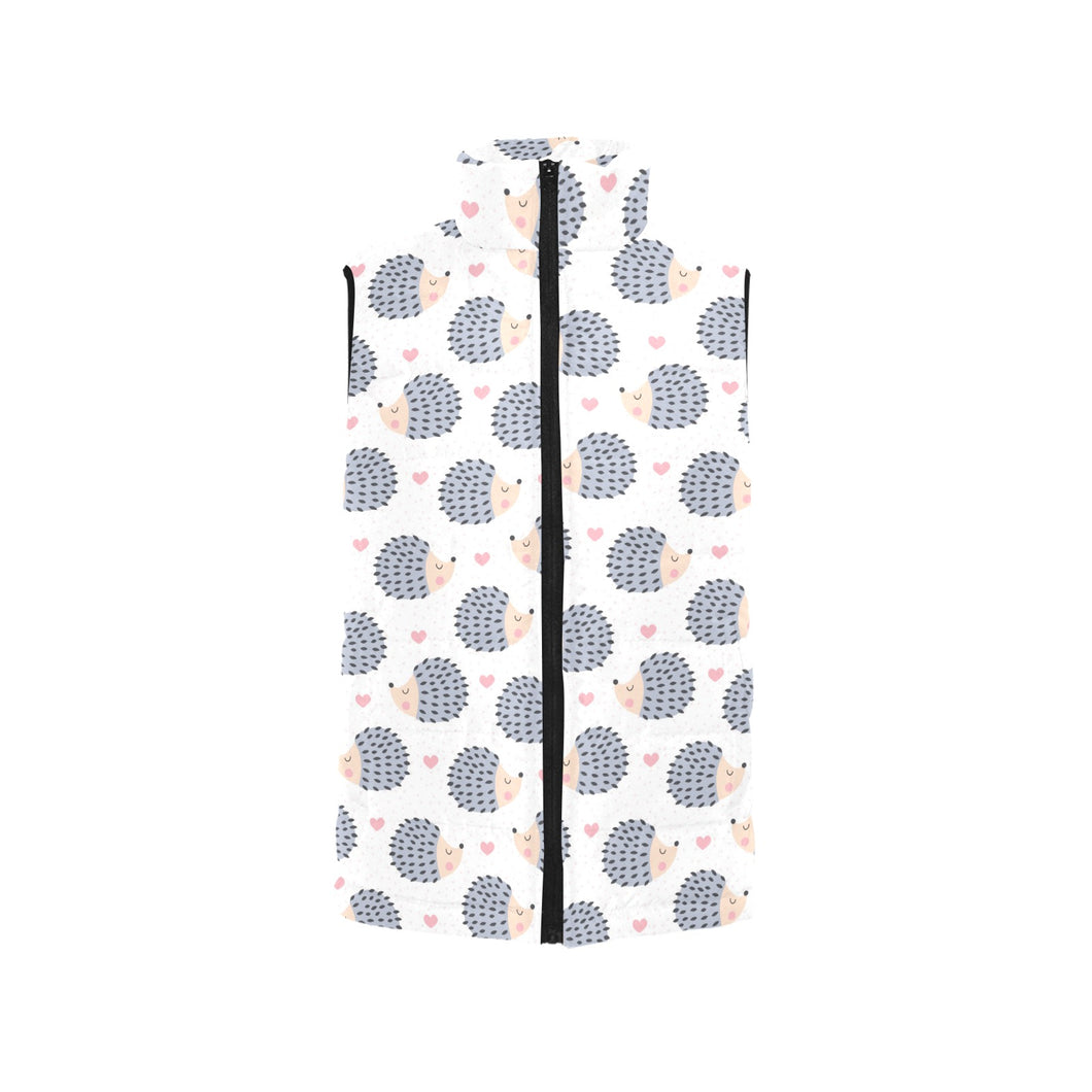 Hedgehog Pattern Print Design 04 Men's Padded Vest