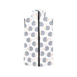 Hedgehog Pattern Print Design 04 Men's Padded Vest