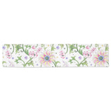 Beautiful pink lotus waterlily leaves pattern Table Runner