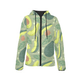 Avocado pattern Women's Padded Hooded Jacket