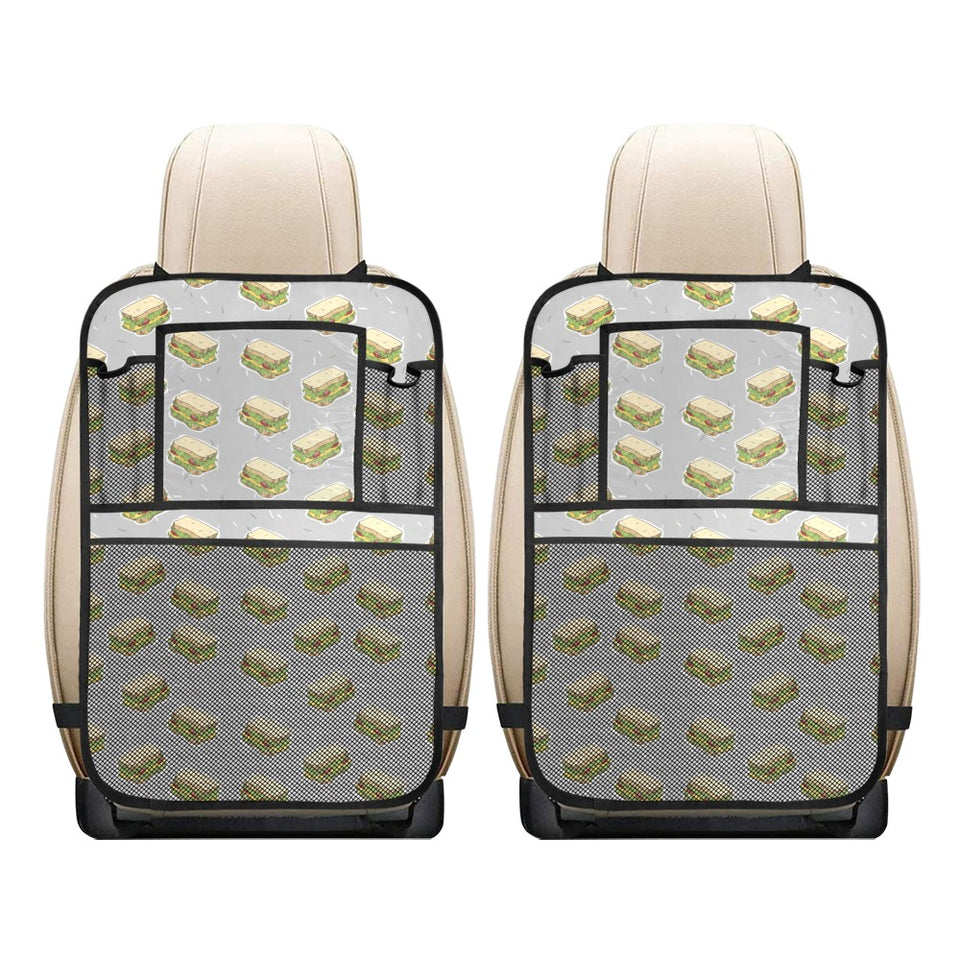 Sandwich Pattern Print Design 05 Car Seat Back Organizer