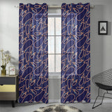 Eggplant Pattern Print Design 04 Gauze Curtain