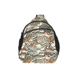 Monkey tropical leaves background All Over Print Chest Bag