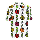 colorful apples leave zebra stripe Men's All Over Print Polo Shirt
