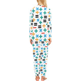 Math Pattern Print Design 05 Women's All Over Print Pajama Set
