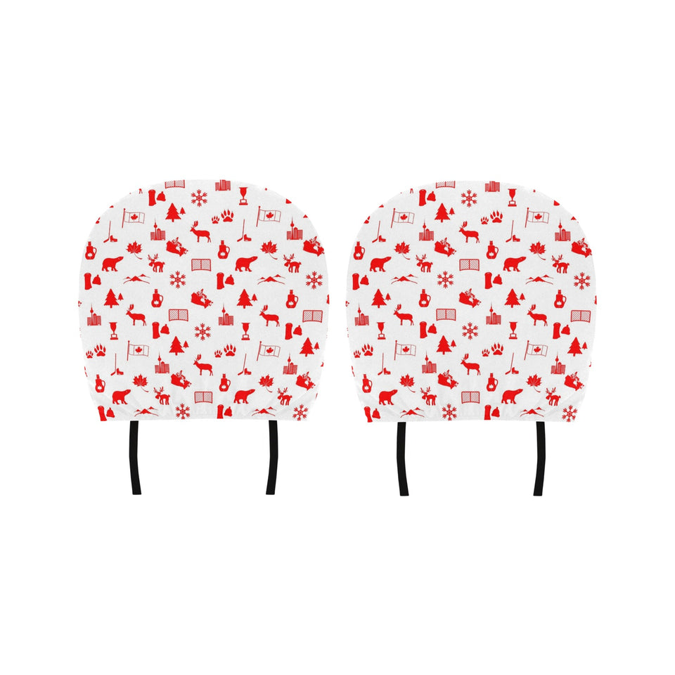 Canada Pattern Print Design 04 Car Headrest Cover