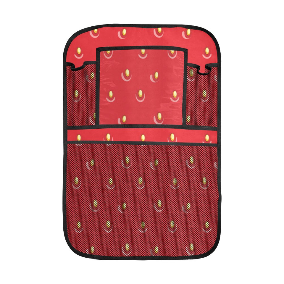 strawberry texture skin pattern Car Seat Back Organizer