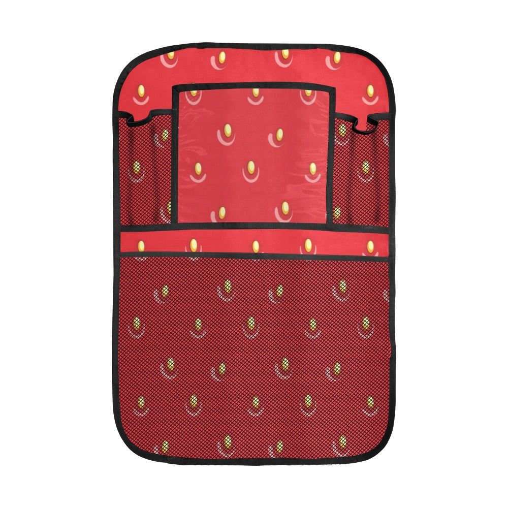 strawberry texture skin pattern Car Seat Back Organizer