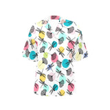 Dragonflies ginkgo leaves pattern Women's All Over Print Hawaiian Shirt