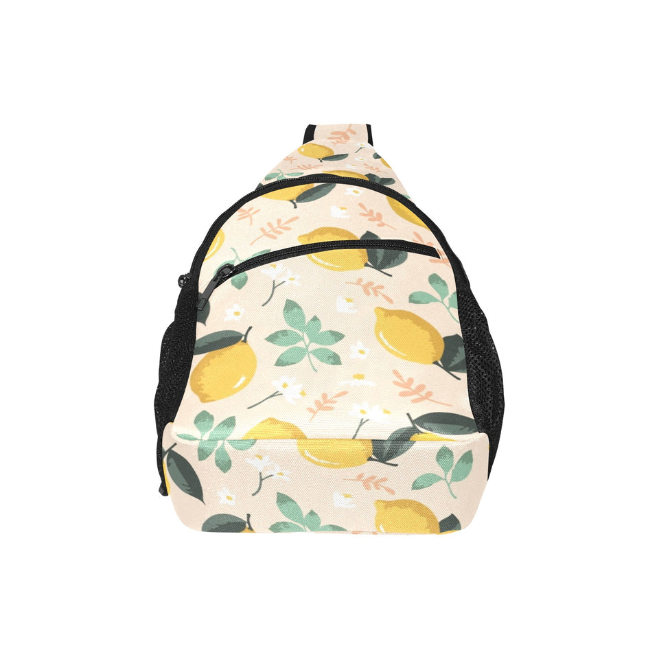 lemon flower leave pattern All Over Print Chest Bag