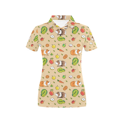 Guinea Pig Pattern Print Design 05 Women's All Over Print Polo Shirt
