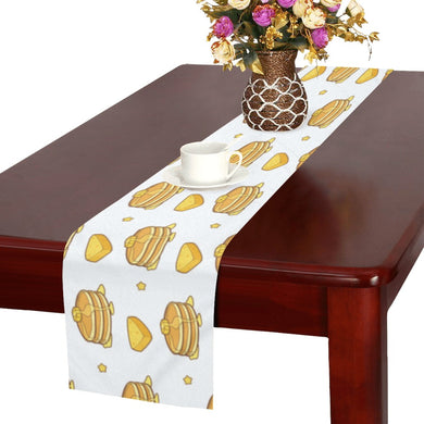 Pancake Pattern Print Design 03 Table Runner