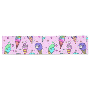 Cute ice cream cone animal pattern Table Runner