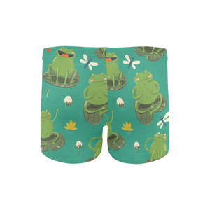 Cute frog dragonfly design pattern Men's Swimming Trunks