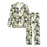 Canabis Marijuana Weed Pattern Print Design 05 Women's Long Pajama Set