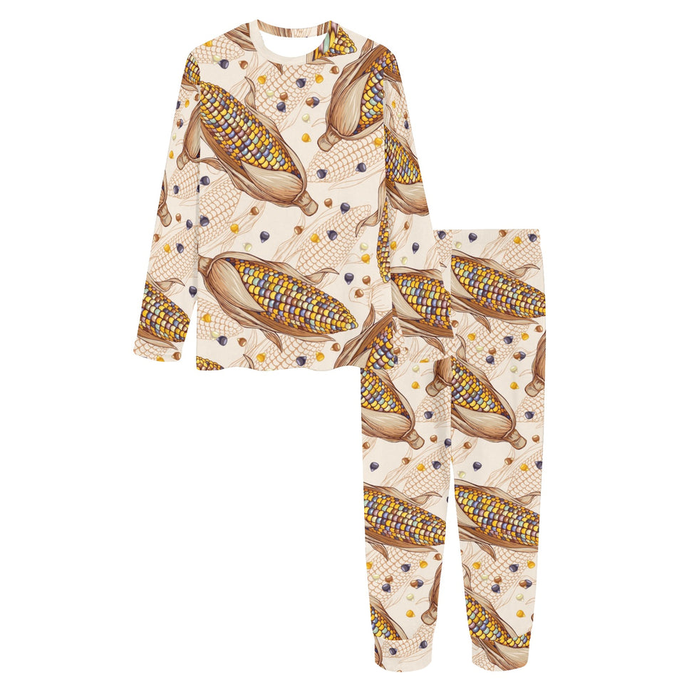 Corn Pattern Print Design 03 Women's All Over Print Pajama Set