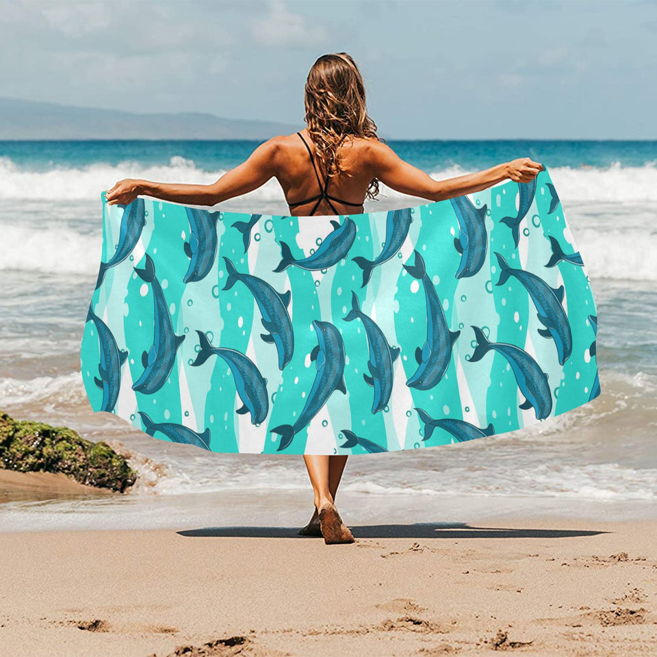 Dolphin sea pattern Beach Towel