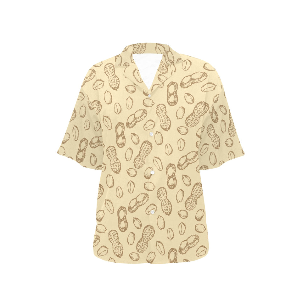 hand drawn peanuts pattern Women's All Over Print Hawaiian Shirt