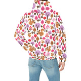 Squirrel Pattern Print Design 02 Men's Padded Hooded Jacket