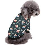 Cute sloths sleeping christmas ball santa hat patt All Over Print Pet Dog Round Neck Fuzzy Shirt