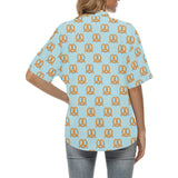 Pretzels Pattern Print Design 03 Women's All Over Print Hawaiian Shirt
