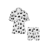 Goat ram pattern Women's V-Neck Short Pajama Set