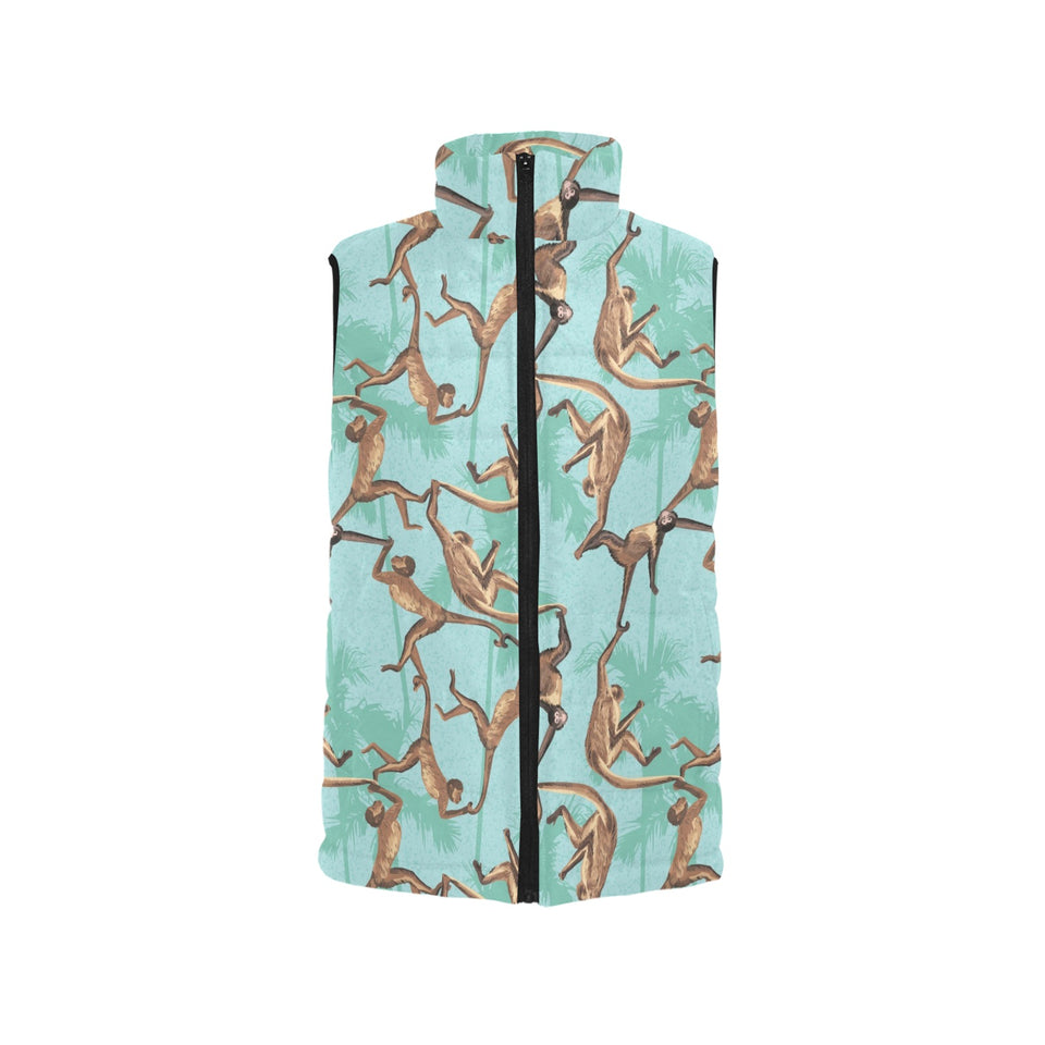 Monkey Palm tree background Men's Padded Vest