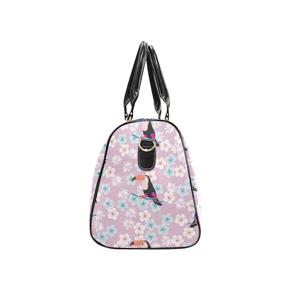 Beautiful toucan flower leaves Travel Bag