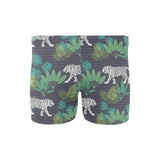 white bengal tigers tropical plant Men's Swimming Trunks