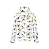 Eagle Pattern Print Design 03 Women's Padded Hooded Jacket