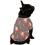 fox leaves mushroom pattern All Over Print Pet Dog Round Neck Fuzzy Shirt