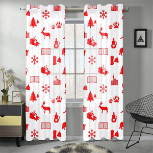 Canada Pattern Print Design 04 Gauze Curtain