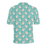 Pig Pattern Print Design 01 Men's All Over Print Polo Shirt