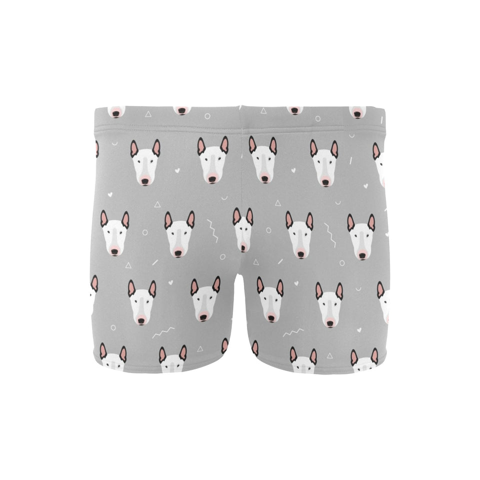 Bull Terrier Pattern Print Design 05 Men's Swimming Trunks
