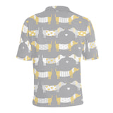 Cute dachshund dog pattern Men's All Over Print Polo Shirt
