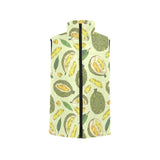 Durian leaves pattern background Women's Padded Vest