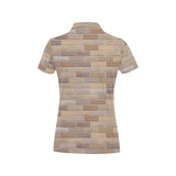 Brick Printed Pattern Print Design 01 Women's All Over Print Polo Shirt