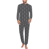 Engine Piston Black Background Pattern Design 02 Men's All Over Print Pajama