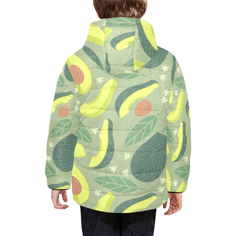 Avocado pattern Kids' Boys' Girls' Padded Hooded Jacket