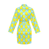 Duck Pattern Print Design 03 Women's Long Sleeve Belted Night Robe