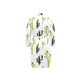 Cute cactus pattern Men's Long Sleeve Belted Night Robe